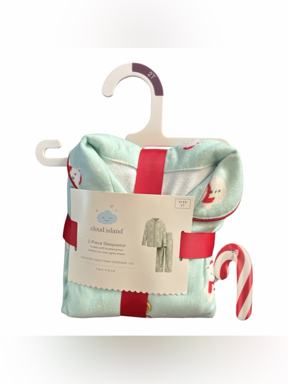 cloud island Mint Snowman 2-Piece Sleepwear Set